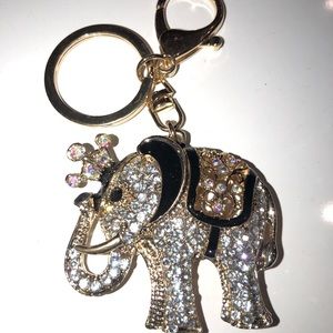 Bling elephant keychain